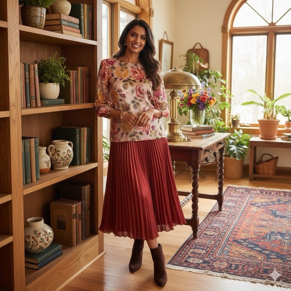 Kobi Halperin Hailee Floral Fitted Blouse with Three-Quarter Sleeves
